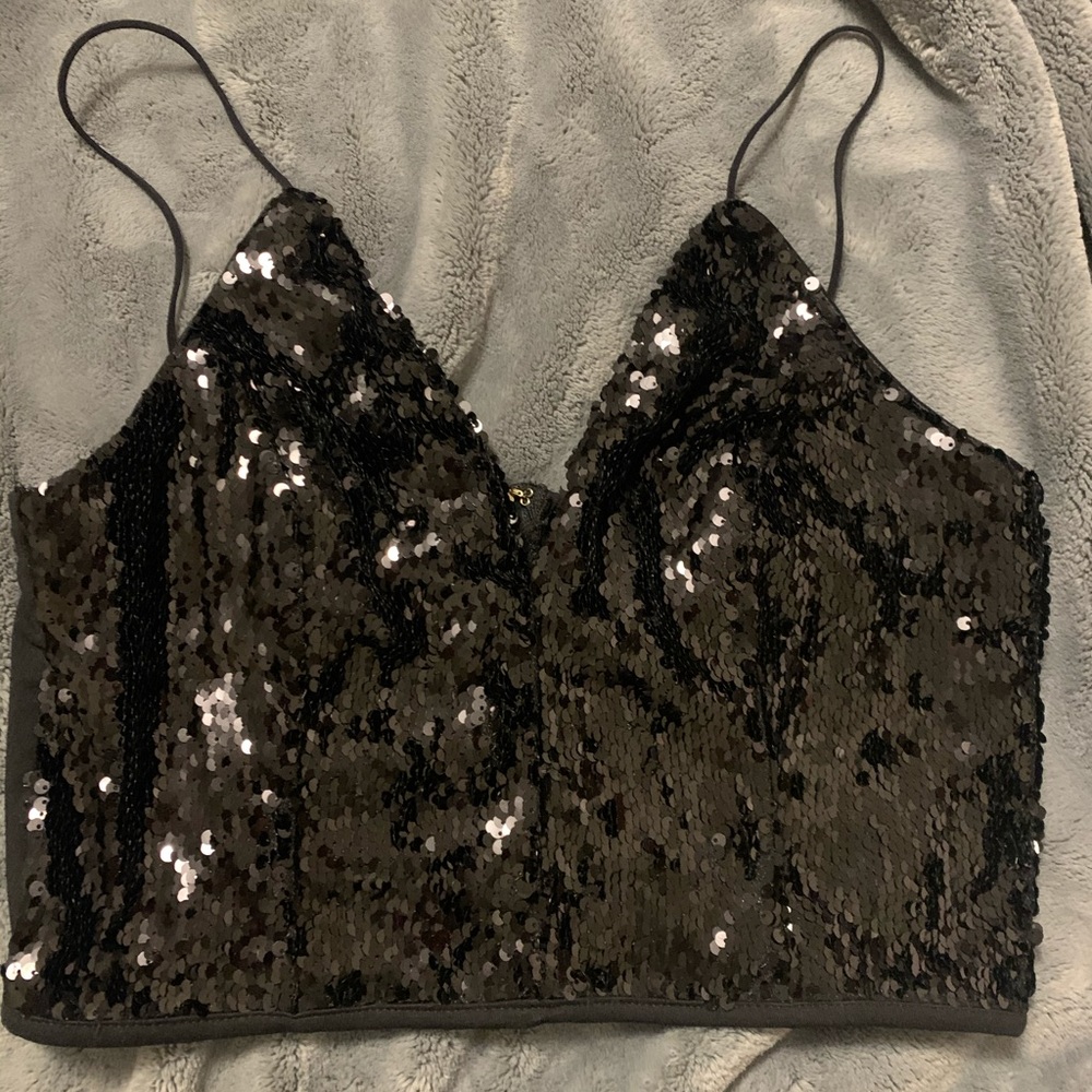 Unlined sequin Bralette